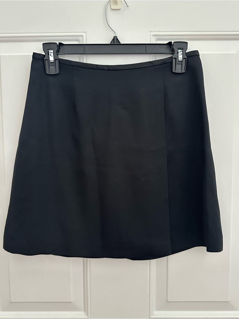 Cignal Vintage Classic Black A-Line Skirt front slit Women's Skirt size 8